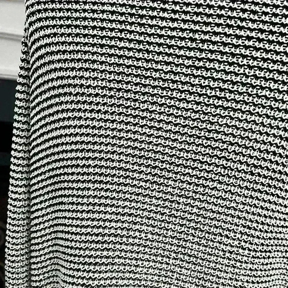 Nicole Miller Artelier Sweater Jacket with hood blue and white Large NEW - Picture 4 of 7